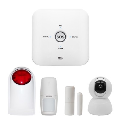 TUYA APP Intelligent WIFI+GSM Sensor de alarma Security System Alarm Smoke/GAS/CO Detector